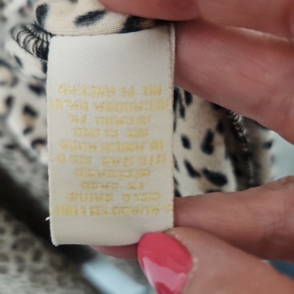 Vtg Womens Whispers Cheetah Leopard Velour Long Robe Sz Lg Mob Wife Grannycore - Picture 10 of 12